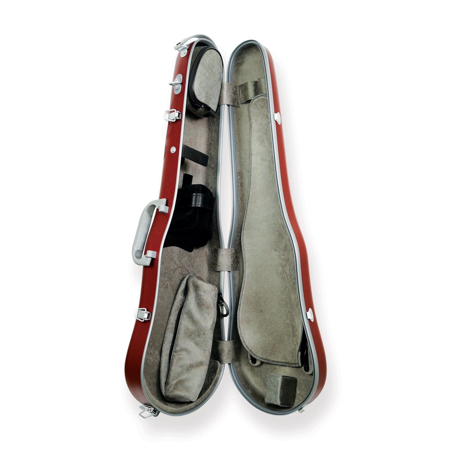 Primo CN-6151 Fibreglass Shaped Violin Case-Burgundy