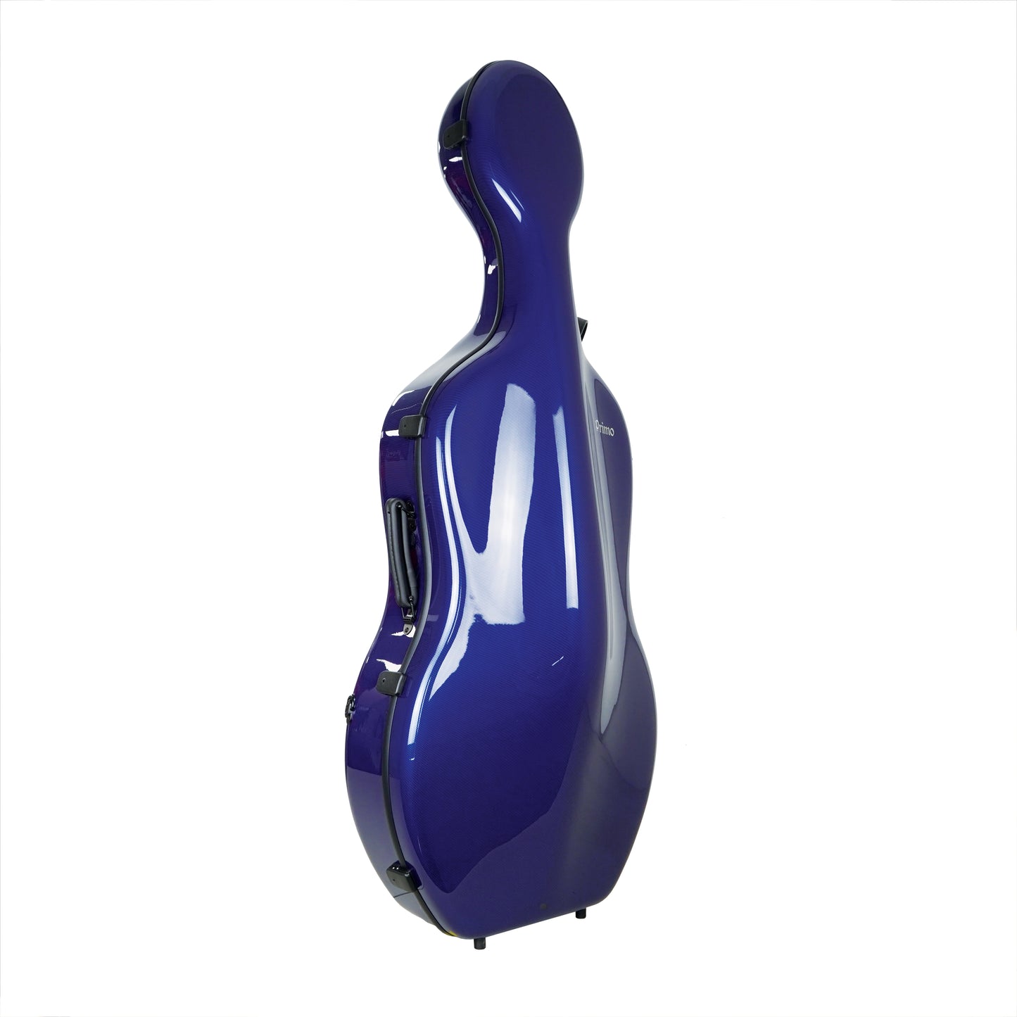 Primo CC-6380 Carbon Fibre Cello Case-Blue-Angle