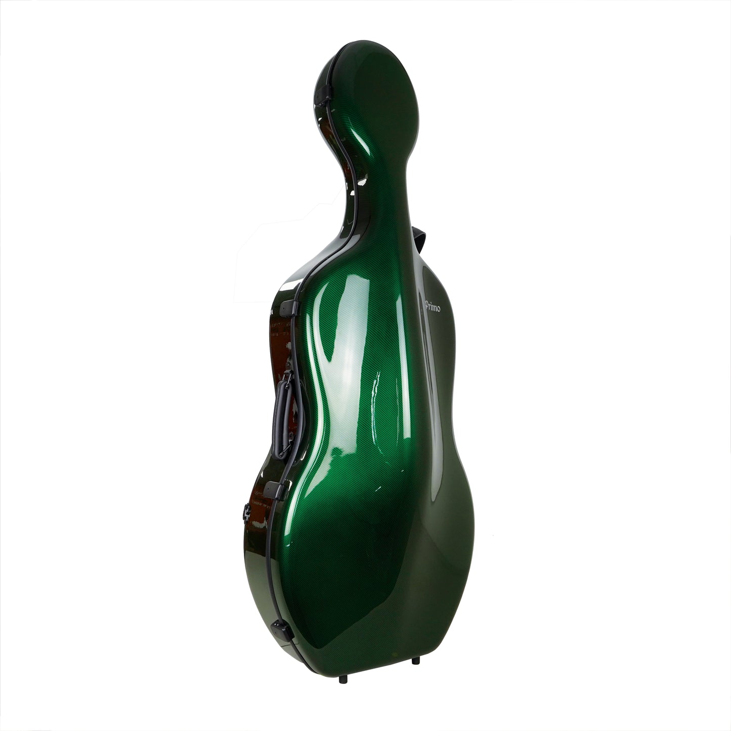 Primo CC-6380 Carbon Fibre Cello Case-Green-Angle
