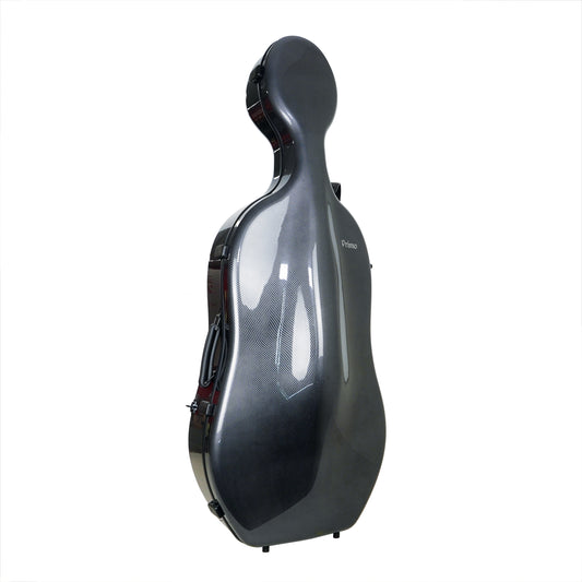 Primo CC-6385 Montagnana Carbon Fibre Cello Case-Black-Angle