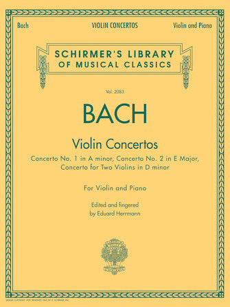 Hal Leonard Bach Violin Concertos - for Violin and Piano