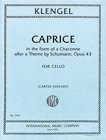 IMC Klengel Caprice in the form of a Chaconne for Cello No. 3782