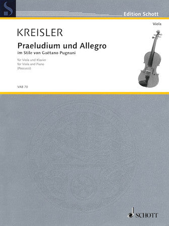 Hal Leonard Kreisler Praeludium und Allegro for Violin and Piano