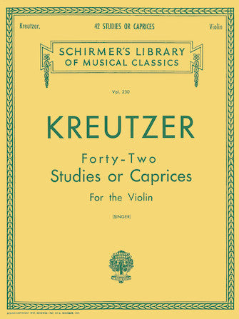 Hal Leonard Kreutzer 42 Etude ou Caprices for Violin