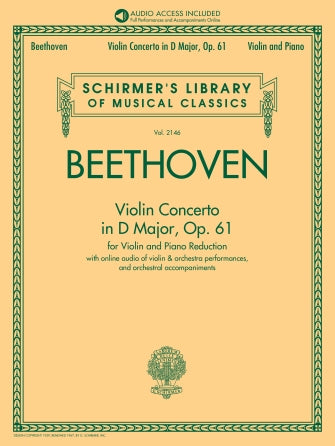 Hal Leonard Beethoven Violin Concerto in D Major Op. 61