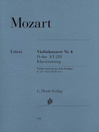 Hal Leonard Mozart Concerto No. 4 in D major K.218 Klavierauszug