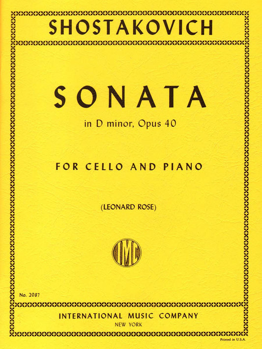 IMC Shostakovich Sonata in D 2087