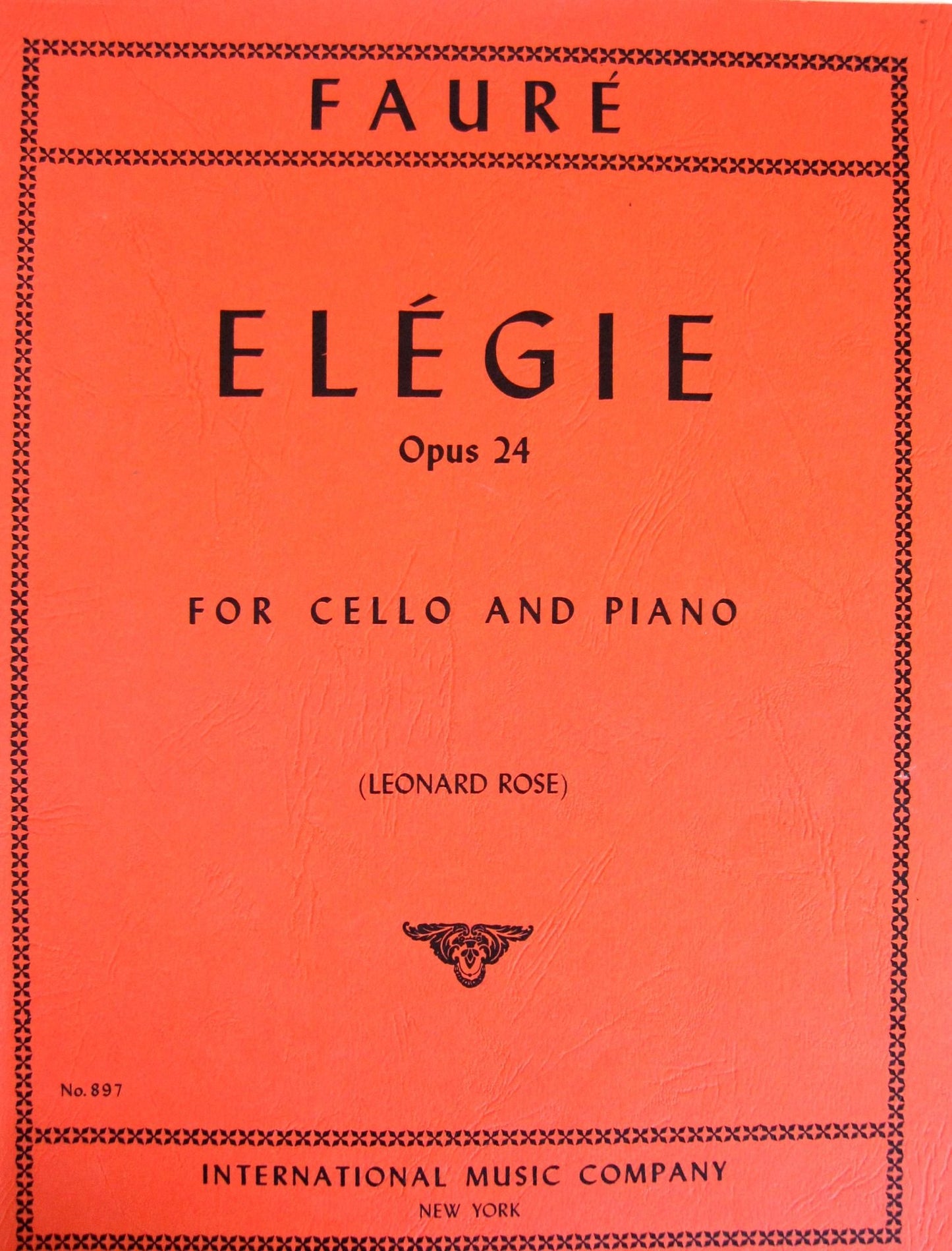 IMC Faure Elegie Opus 24 For Cello and Piano No. 897