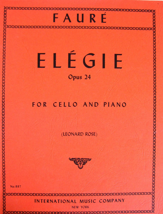 IMC Faure Elegie Opus 24 For Cello and Piano No. 897