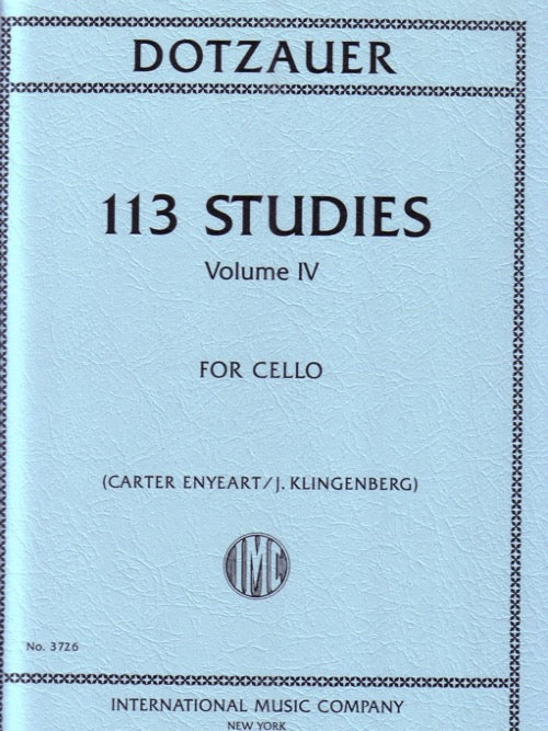 IMC Dotzauer 113 Studies Volume 3 for Cello No. 3725