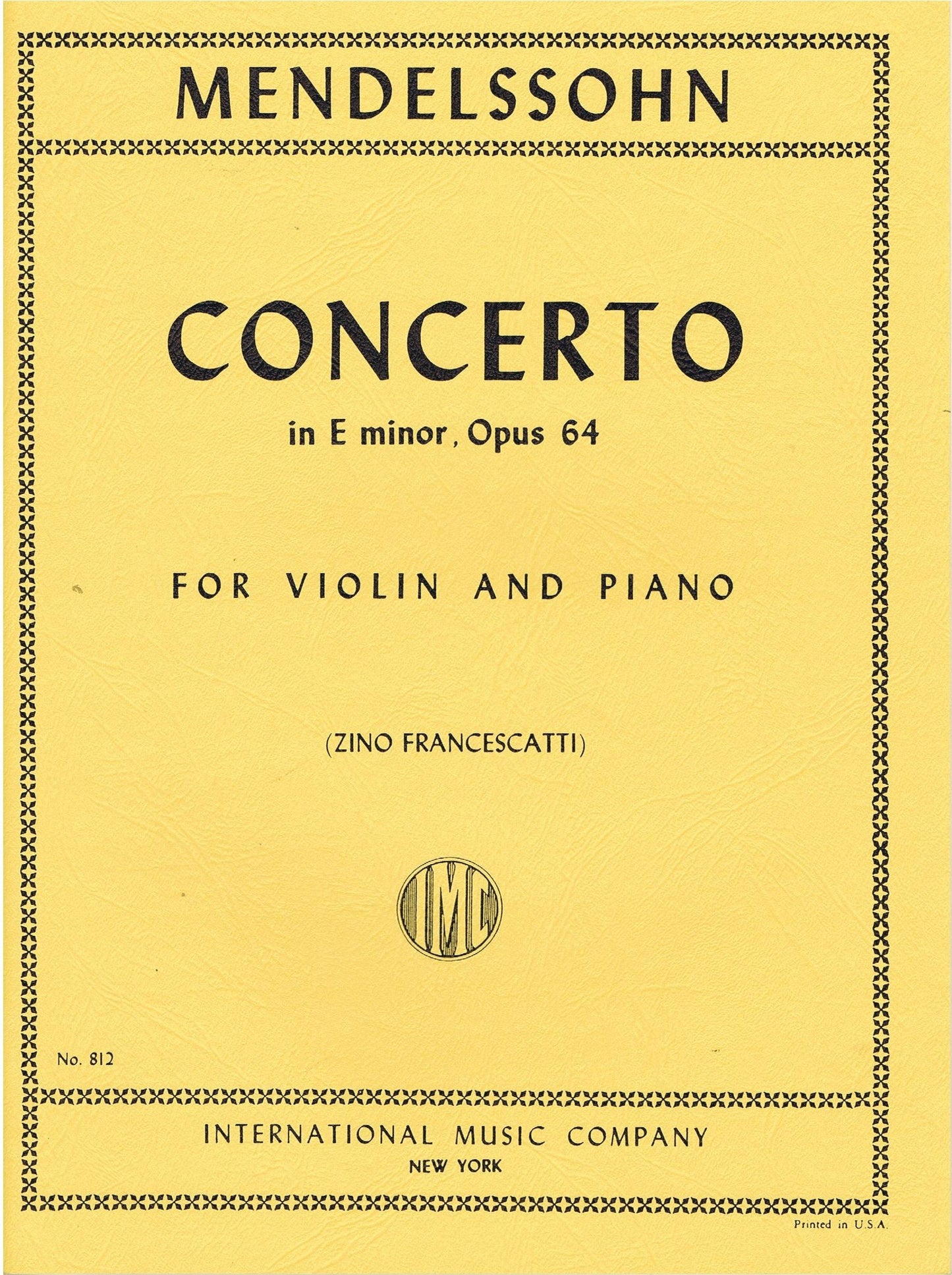 IMC Mendelssohn Concerto in E op.64 812