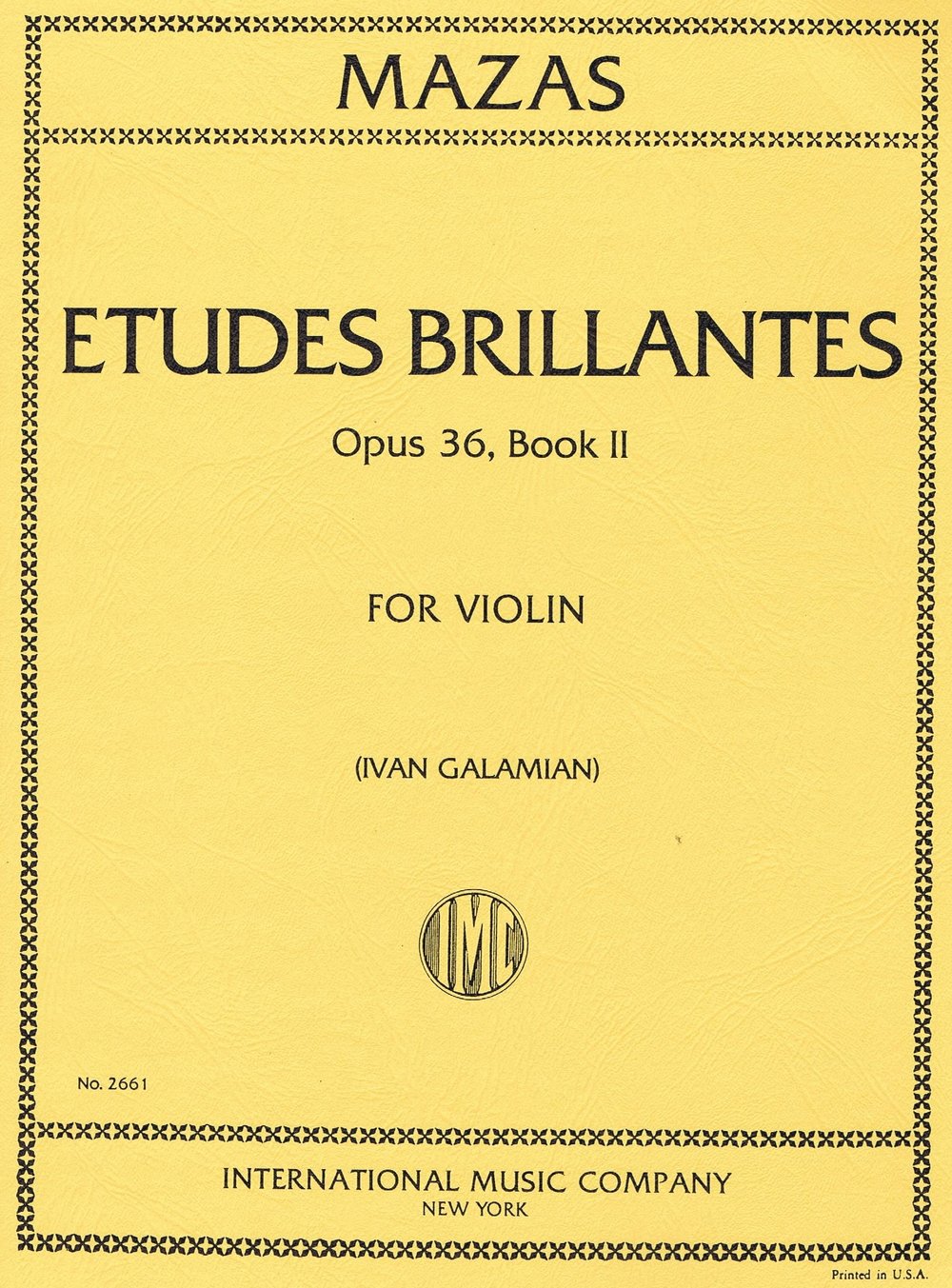 IMC Mazas Etudes Op 36 Bk 2 No. 2661