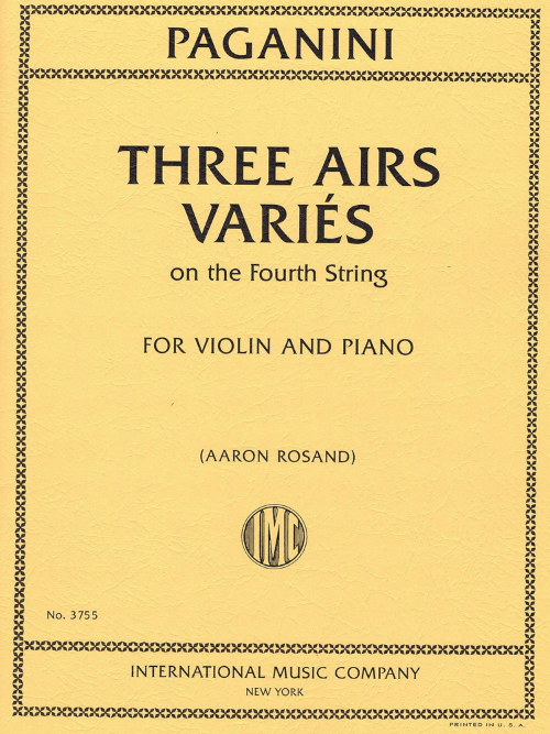 IMC Paganini Three Airs Varies No. 3755