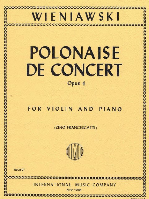 IMC Wieniawski Polonaise De Concert Op.4 for violin and piano 2627