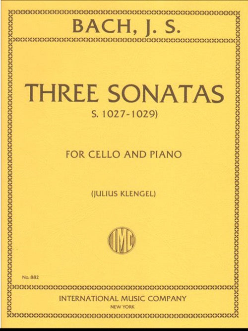 IMC Bach J. S. Three Sonatas S. 1027-1029 For Cello and Piano No. 882