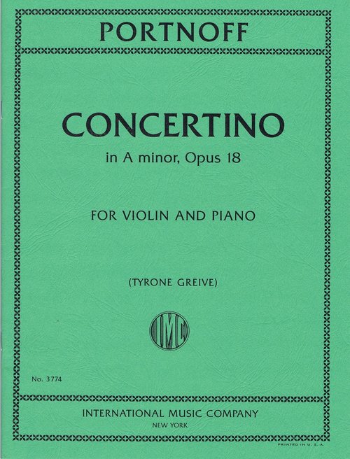 IMC Concerto in A minor Op. 18 for Violin and Piano - Portnoff No. 3774