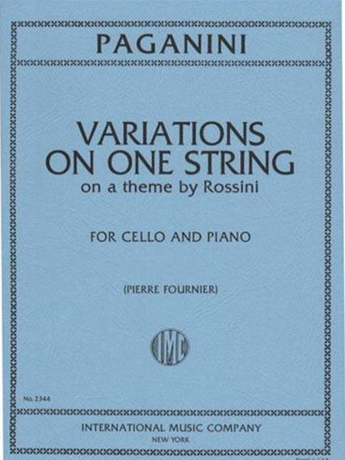IMC Paganini Variations on One String on a theme by Rossini For Cello and Piano #2344