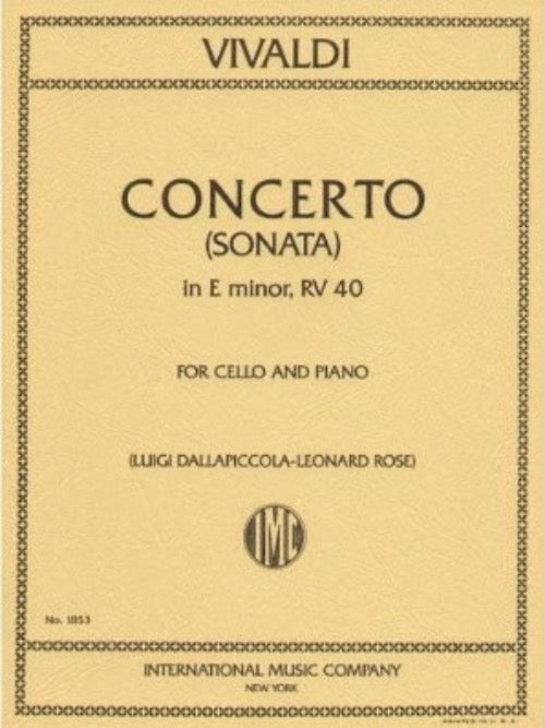 IMC Vivaldi Concerto in E minor, RV 40 for cello and piano No.1853