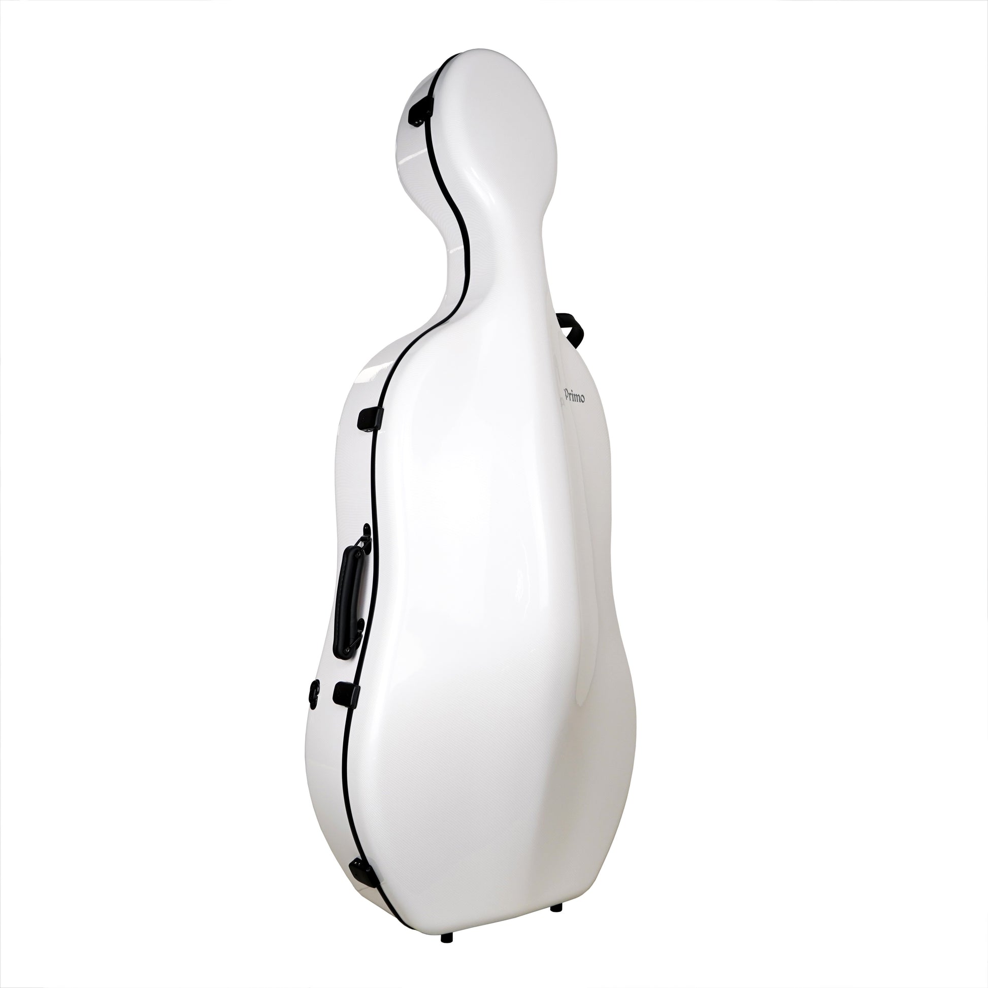 Primo CC-6385 Montagnana Carbon Fibre Cello Case-White-Angle