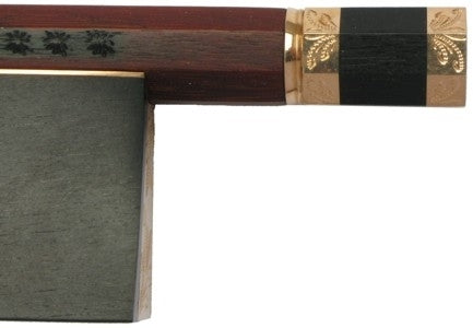 Dorfler Violin Bow, gold/ebony, engraved, octagonal 4/4