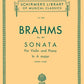 Hal Leonard Brahms Op. 100 Sonata for Violin and Piano in A major