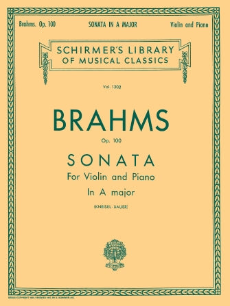 Hal Leonard Brahms Op. 100 Sonata for Violin and Piano in A major