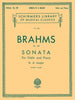 Hal Leonard Brahms Op. 100 Sonata for Violin and Piano in A major