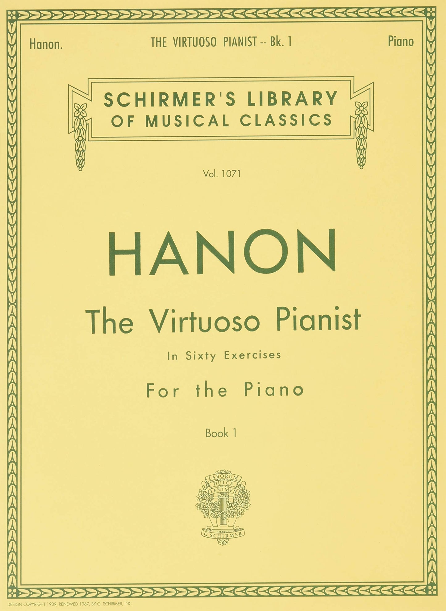 Hanon For the Piano - Book 1