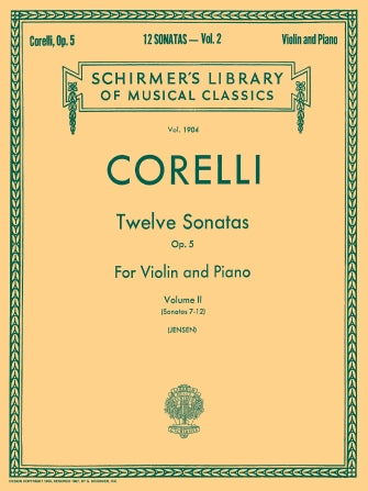 Hal Leonard Corelli Twelve Sonatas Op. 5 For Violin and Piano Volume 2