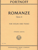 IMC Romanze Op.4 for Violin and Piano - Portnoff No. 3796