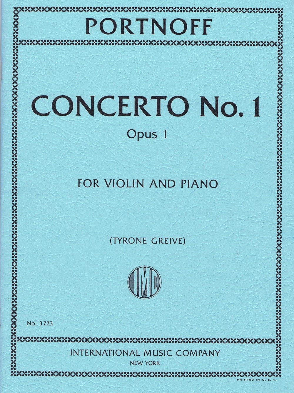 IMC Concerto No. 1 Op. -1 Portnoff No. 3773