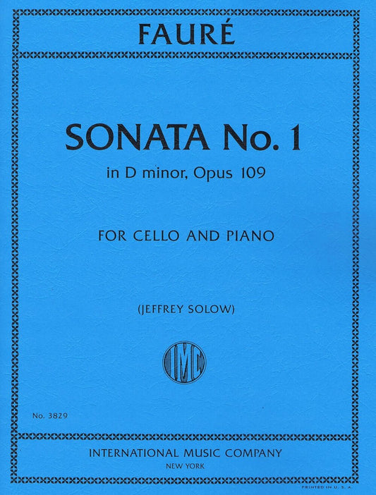 IMC Faure Cello Sonata No.1 3829