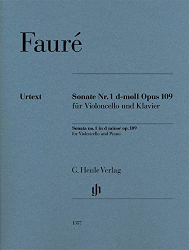 Hal Leonard Gabriel Faure Sonate opus 109 for violoncello and piano