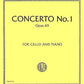 IMC Kabalevsky Concerto No. 1 Opus 49 For Cello and Piano No. 3113