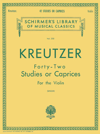 Hal Leonard Kreutzer 42 Etude ou Caprices for Violin