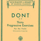 Hal Leonard Dont Op. 38 Thirty Progressive Exercises for the Violin
