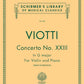 Hal Leonard Viotti Concerto No.22 in A minor (for violin and piano)
