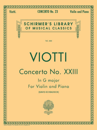 Hal Leonard Viotti Concerto No.22 in A minor (for violin and piano)