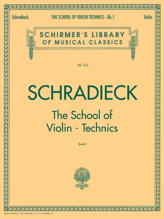 Hal Leonard Schradieck School Of Violin Technics