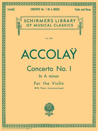Hal Leonard Accolay Concerto No. 1 In A Minor