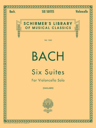 Hal Leonard Bach Six Suites For Violoncello Solo