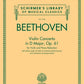 Hal Leonard Beethoven Violin Concerto in D Major Op. 61