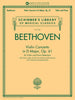Hal Leonard Beethoven Violin Concerto in D Major Op. 61