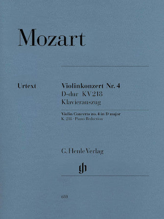 Hal Leonard Mozart Concerto No. 4 in D major K.218 Klavierauszug