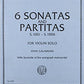 Hal Leonard J.S. Bach Six Sonatas and Partitas for Violin Solo