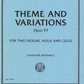 IMC Theme and Variations Op. 97 for two violins viola and cello - Glazunov 3739