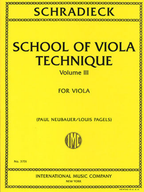 IMC Schradieck School Of Viola Technique Volume 3 No. 3731