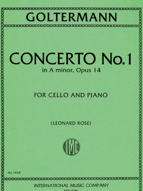 IMC Goltermann Concerto No. 1 in A minor Opus 14 For Cello and Piano No. 1438