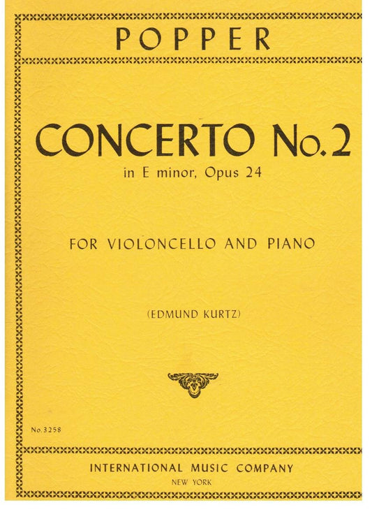 Popper Concerto No.2 in E minor, Op.24 for violoncello and piano No. 3258