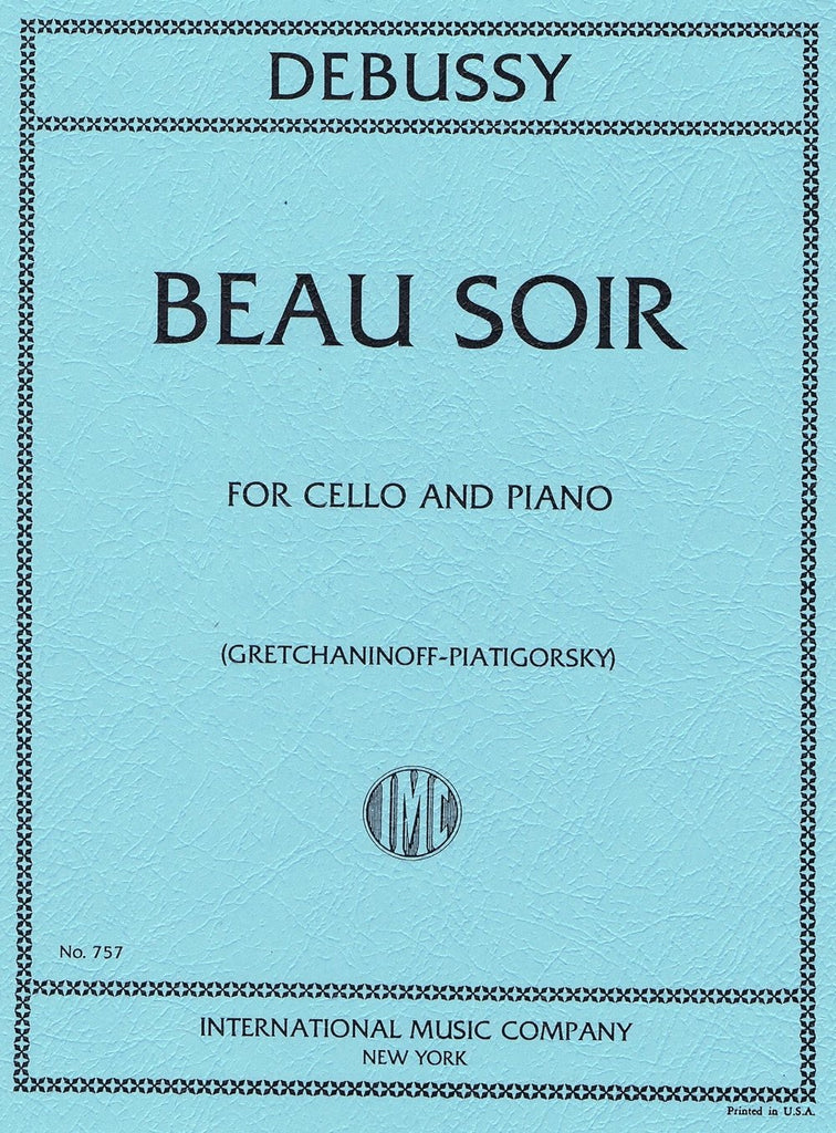 IMC Debussy C Beau Soir 757